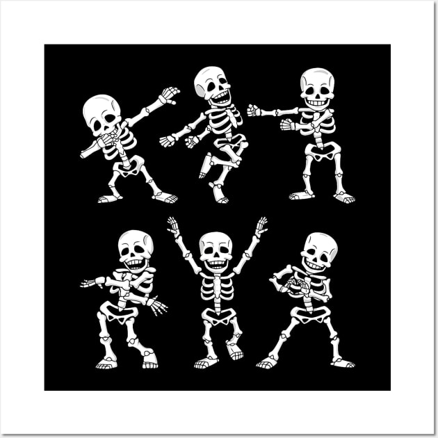 Funny Skeletons Halloween Costume For Boys Girls Kids Wall Art by everetto